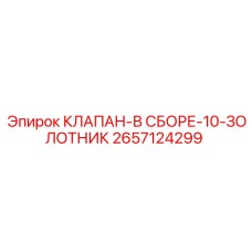 2657124299 КЛАПАН-В СБОРЕ-10-ЗОЛОТНИК Epiroc