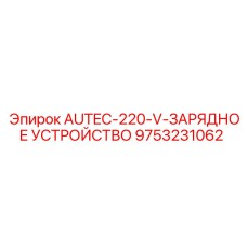 9753231062 AUTEC-220-V-ЗАРЯДНОЕ УСТРОЙСТВО Epiroc