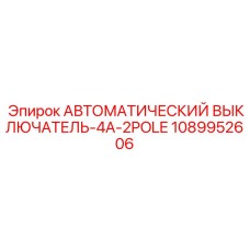 1089952606 Automatic Circuit Breaker-4A-2POLE Epiroc