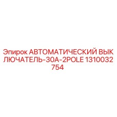 1310032754 АВТОМАТИЧЕСКИЙ ВЫКЛЮЧАТЕЛЬ-30A-2POLE Epiroc