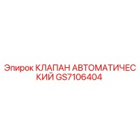 GS7106404 КЛАПАН АВТОМАТИЧЕСКИЙ Epiroc