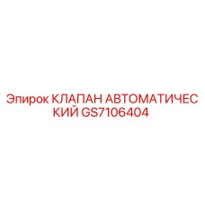 GS7106404 КЛАПАН АВТОМАТИЧЕСКИЙ Epiroc