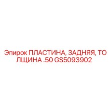 GS5093902 ПЛАСТИНА, ЗАДНЯЯ, ТОЛЩИНА .50 Epiroc