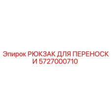 5727000710 РЮКЗАК ДЛЯ ПЕРЕНОСКИ Epiroc