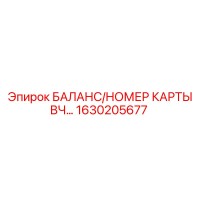 1630205677 БАЛАНС/НОМЕР КАРТЫ ВЧ… Epiroc