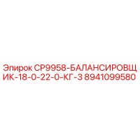 8941099580 CP9958-БАЛАНСИРОВЩИК-18-0-22-0-КГ-3 by Epiroc