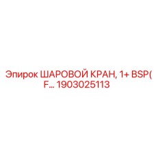 1903025113 ШАРОВОЙ КРАН, 1+ BSP(F…) Epiroc