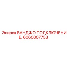 6060007753 БАНДЖО ПОДКЛЮЧЕНИЕ Epiroc