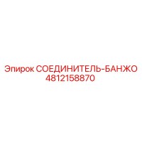 4812158870 СОЕДИНИТЕЛЬ-БАНЖО Epiroc