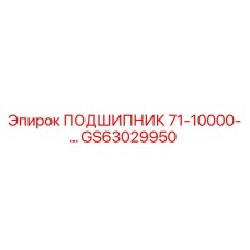 GS63029950 ПОДШИПНИК 71-10000-… Epiroc