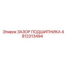 4812313494 ЗАЗОР ПОДШИПНИКА Epiroc