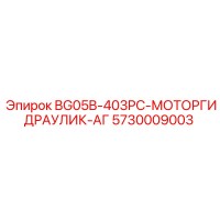 5730009003 BG05B-403PC-МОТОРГИДРАУЛИК-АГ | Epiroc