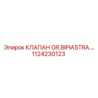 1124230123 КЛАПАН GR.BIPIASTRA Epiroc