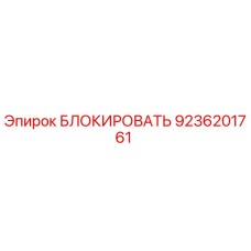 9236201761 БЛОКИРОВАТЬ Epiroc