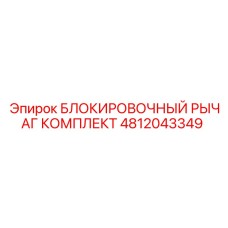4812043349 БЛОКИРОВОЧНЫЙ РЫЧАГ КОМПЛЕКТ Epiroc