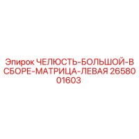 2658001603 ЧЕЛЮСТЬ-БОЛЬШОЙ-В СБОРЕ-МАТРИЦА-ЛЕВАЯ Epiroc