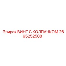 2695252508 - ВИНТ С КОЛПАЧКОМ - Epiroc