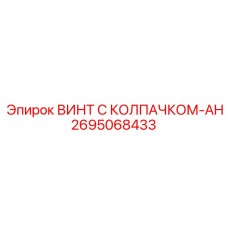Изображение винта с колпачком-AH Epiroc часть № 2695068433 для влажных условий