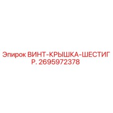 2695972378 ВИНТ-КРЫШКА-ШЕСТИГР. - Epiroc