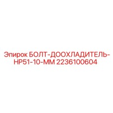 2236100604 БОЛТ-ДООХЛАДИТЕЛЬ-HP51-10-MM Epiroc