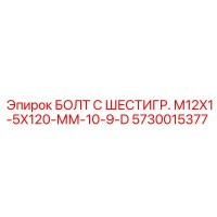 5730015377 БОЛТ С ШЕСТИГР. М12X1-5X120-ММ-10-9-D Epiroc