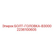 2236100605 БОЛТ-ГОЛОВКА-B3000 Epiroc