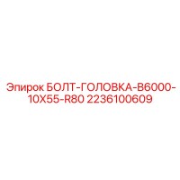 2236100609 БОЛТ-ГОЛОВКА-B6000-10X55-R80 Epiroc
