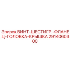 2914060300 ВИНТ-ШЕСТИГР.-ФЛАНЕЦ-ГОЛОВКА-КРЫШКА Epiroc