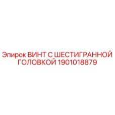 1901018879 ВИНТ С ШЕСТИГРАННОЙ ГОЛОВКОЙ Эпирок