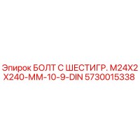 5730015338 БОЛТ С ШЕСТИГР. М24X2X240-ММ-10-9-DIN Epiroc