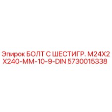 5730015338 БОЛТ С ШЕСТИГР. М24X2X240-ММ-10-9-DIN Epiroc