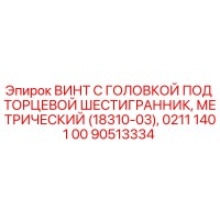 90513334 ВИНТ С ГОЛОВКОЙ ПОД ТОРЦЕВОЙ ШЕСТИГРАННИК, МЕТРИЧЕСКИЙ (18310-03), 0211 1401 00 Epiroc