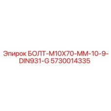 5730014335 БОЛТ-M10X70-MM-10-9-DIN931-G - Epiroc