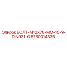 5730014336 БОЛТ-M12X70-MM-10-9-DIN931-G - Epiroc