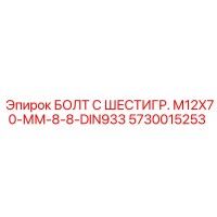 5730015253 БОЛТ С ШЕСТИГР. М12X70-ММ-8-8-DIN933 Epiroc