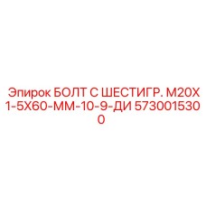 5730015300 БОЛТ С ШЕСТИГР. М20X1-5X60-ММ-10-9-ДИ Epiroc