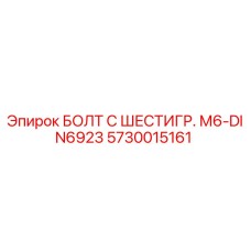5730015161 БОЛТ С ШЕСТИГР. М6-DIN6923 Epiroc