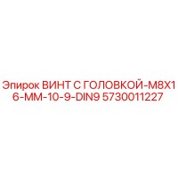 5730011227 ВИНТ С ГОЛОВКОЙ-M8X16-MM-10-9-DIN9 (Epiroc)