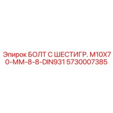5730007385 БОЛТ С ШЕСТИГР. М10X70-ММ-8-8-DIN931 Epiroc