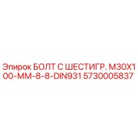 5730005837 БОЛТ С ШЕСТИГР. М30X100-ММ-8-8-DIN931 Epiroc