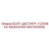 2657302838 БОЛТ-ШЕСТИГР.-ГОЛОВКА-M24X2X100 Epiroc