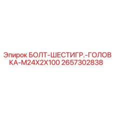 2657302838 БОЛТ-ШЕСТИГР.-ГОЛОВКА-M24X2X100 Epiroc