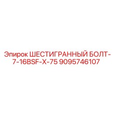 9095746107 ШЕСТИГРАННЫЙ БОЛТ-7-16BSF-X-75 Epiroc