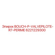 6221229300 BOUCH-P-VALVEPILOTE-R7-PERIME | Epiroc