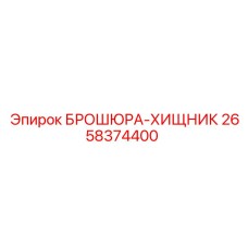 2658374400 БРОШЮРА-ХИЩНИК Epiroc
