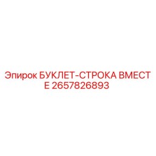 2657826893 БУКЛЕТ-СТРОКА ВМЕСТЕ Epiroc