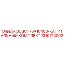 1310714002 BUSCH-SV1040B-КАПИТАЛЬНЫЙ КОМПЛЕКТ Epiroc