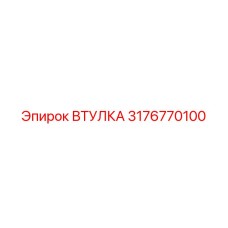 3176770100 ВТУЛКА Эпирок