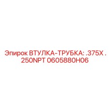 0605880H06 ВТУЛКА-ТРУБКА: .375X .250NPT Epiroc