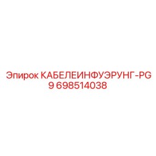 698514038 КАБЕЛЕИНФУЭРУНГ-PG9 - Epiroc